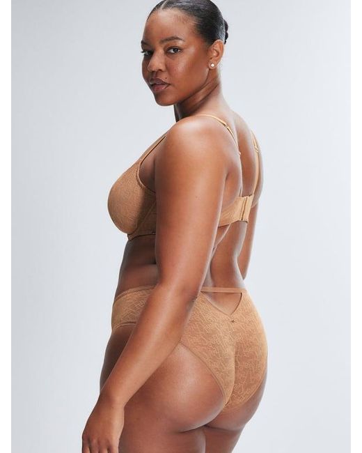 Savage X Brown Signature Script Unlined Bra