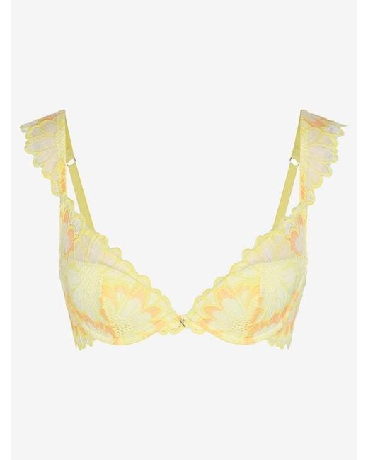 Savage X Green Daisy Riot Lace Lightly Lined Plunge Bra