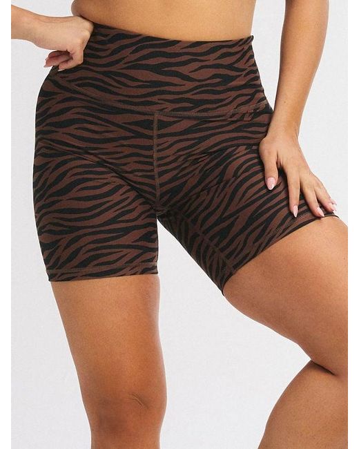 Savage X Brown Running Hot High-waist Bike Short