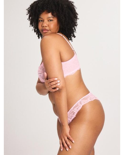 Savage X Pink Romantic Corded Lace Brazilian Panty