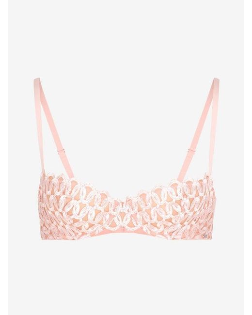 Savage X Brown Moonkissed Embroidered Low-cut Balconette Bra