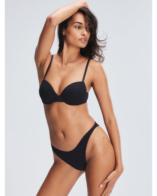 Savage X Black Cotton Essentials Demi T-shirt Bra