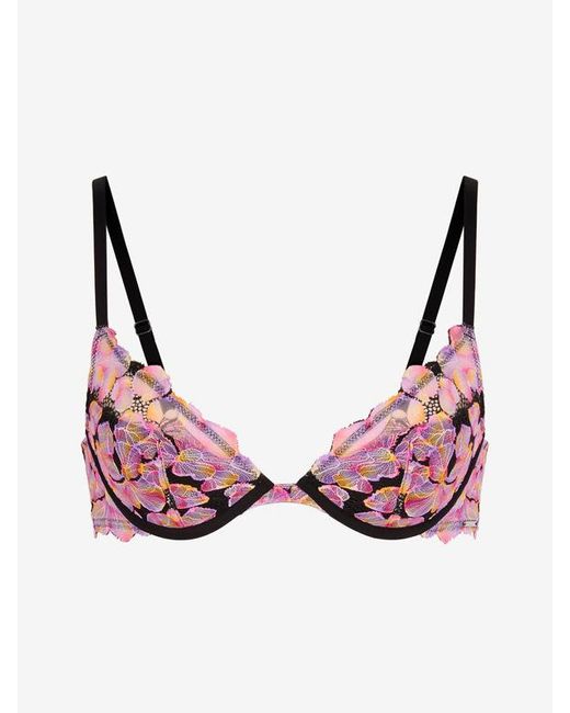 Savage X Pink Sun Tide Floral Lace Padded Plunge Bra