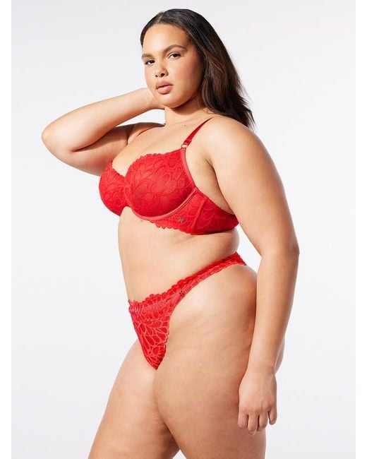 Savage X Red Savage Not Sorry Unlined Lace Balconette Bra