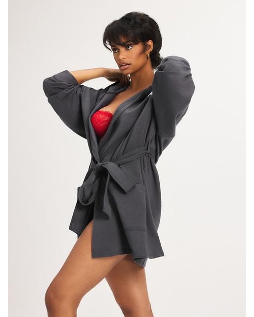Savage X Gray Forever Savage Showgirl Short Dressing Gown