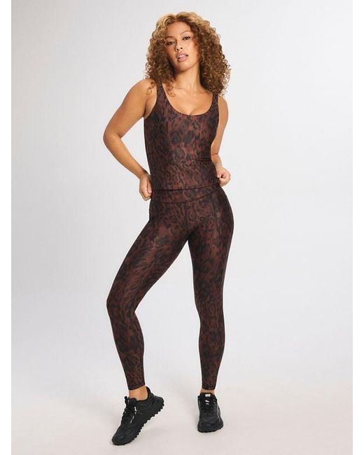 Savage X Brown Supple Flex High-waist Side Pocket Legging