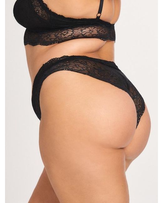 Savage X Black Soft N' Savage Lace Cheeky Knickers