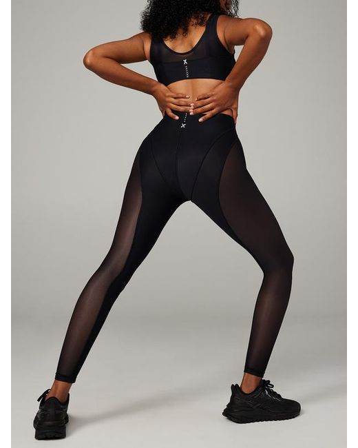 Savage X Black Peak Performance High-waist Mesh Leggings