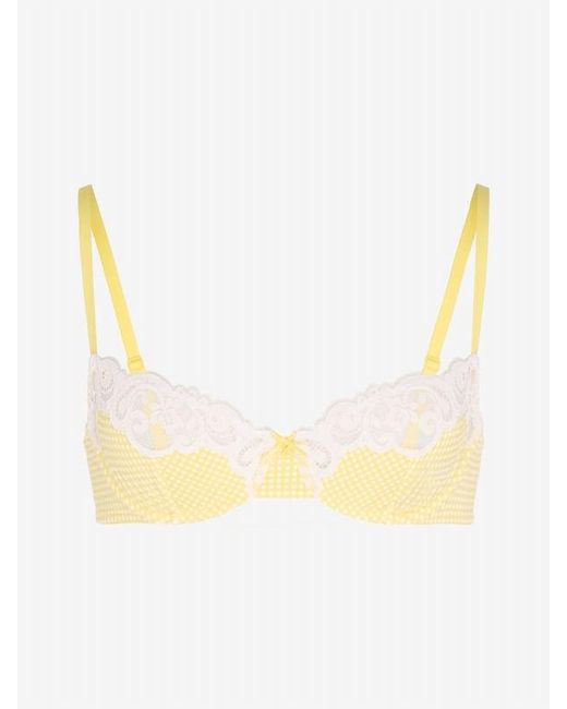 Savage X Yellow Swirly Girly Unlined Low-cut Balconette Bra