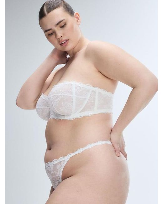 Savage X White At First Sight Unlined Strapless Bra