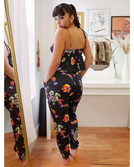 Savage X Black Night Blooms Satin Sleep Cami