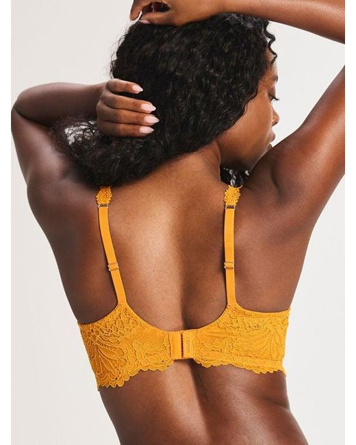 Savage X Orange Romantic Corded Lace Unlined Balconette Bra