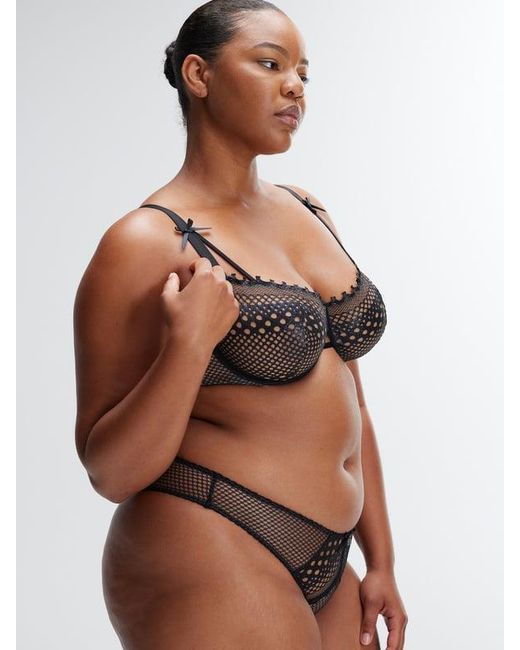 Savage X Black Starlet Nights Brazilian Panty