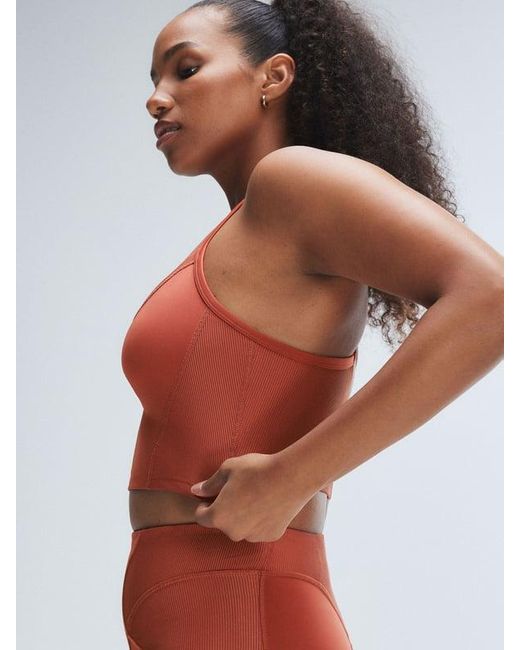 Savage X Red Curve Alert Rib Shelf-bra Tank