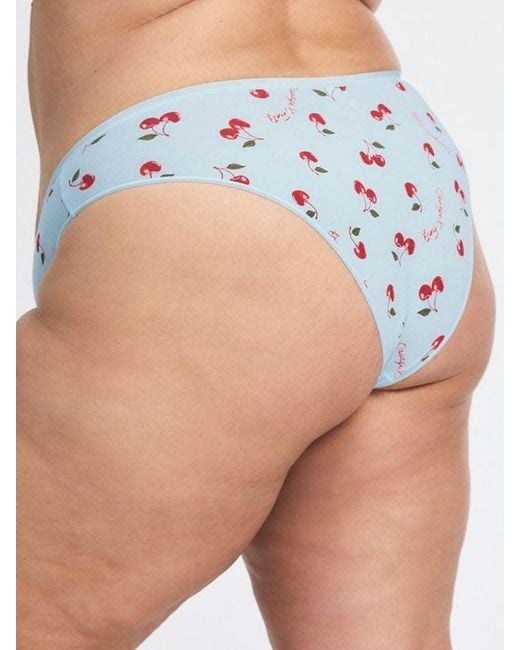 Savage X Blue Cotton Essentials Cheeky Knickers