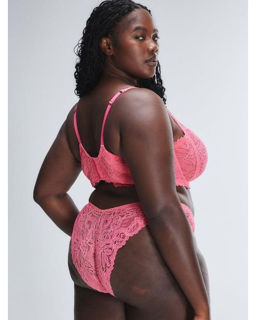 Savage X Pink Romantic Corded Lace Brazilian Knickers