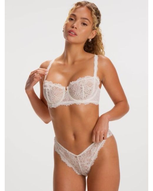 Savage X Brown Romantic Corded Lace Brazilian Knickers