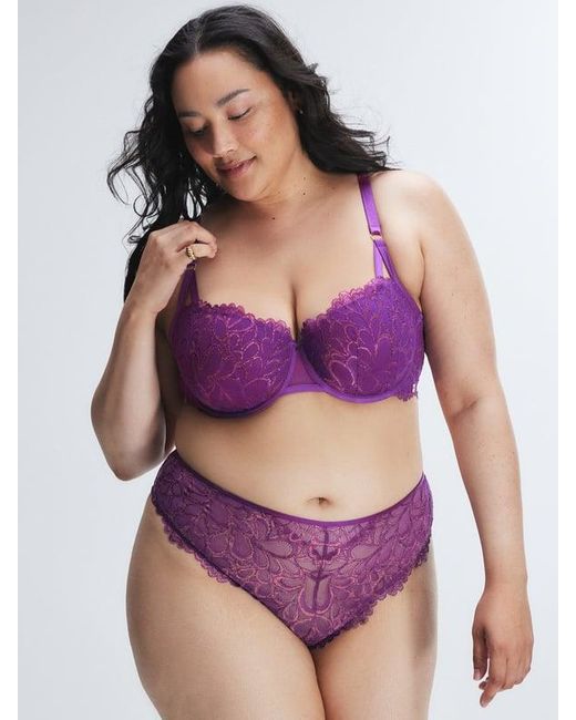 Savage X Purple Savage Not Sorry Lightly Lined Lace Balconette Bra