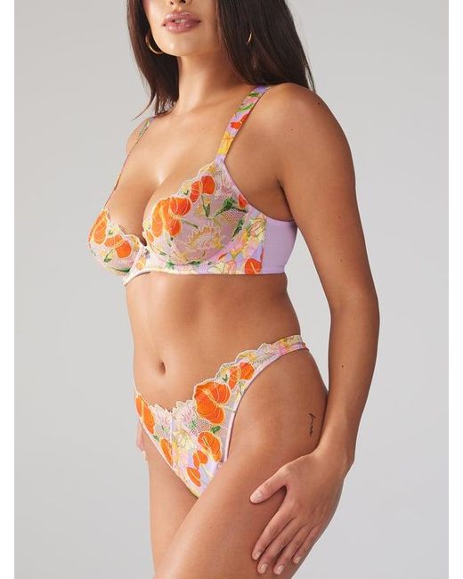 Savage X Orange Mutha Nature Satin Thong Knickers