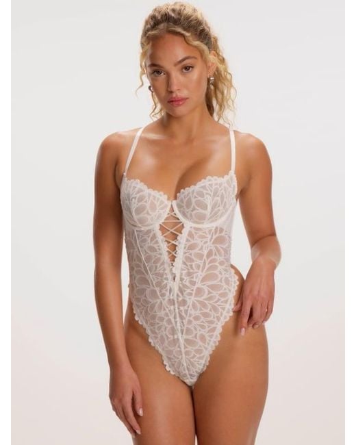 Savage X White Savage Not Sorry Lace Teddy
