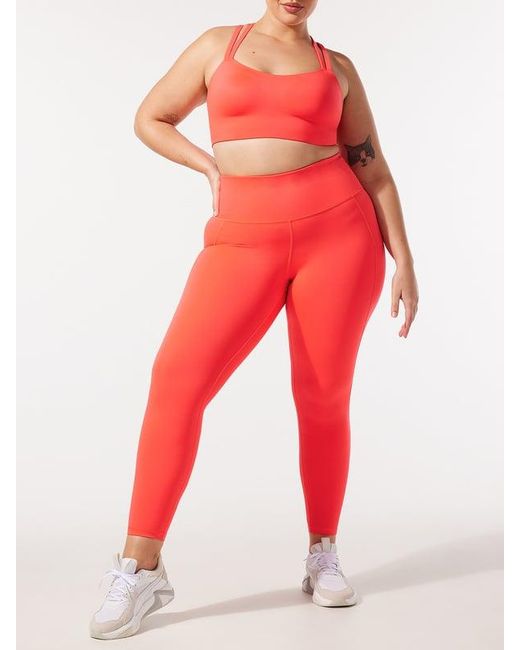 Savage X Red Sky-hi Logo Patch Super High-waist Pocket Leggings