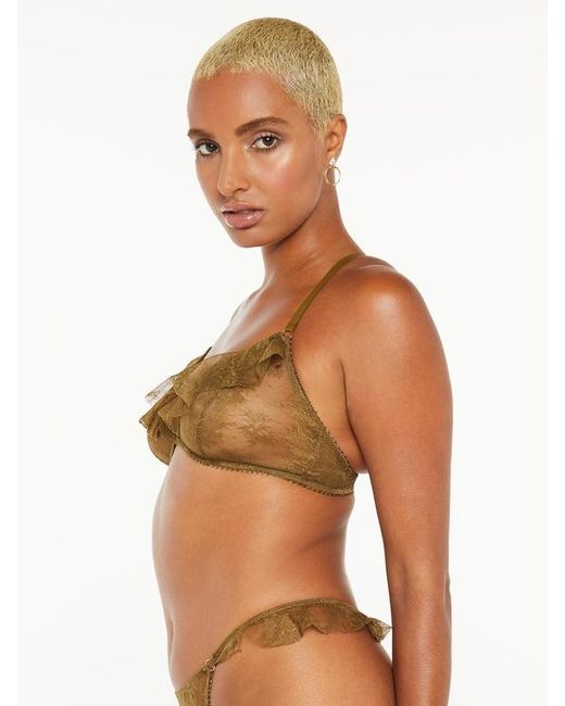 Savage X Brown Chantilly Cascade Bralette