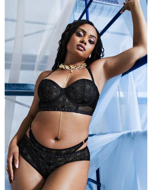 Savage X Blue X-rated Lace Bustier