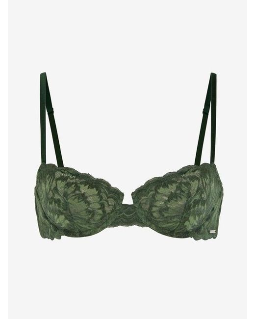 Savage X Green Plush Rush Velvet Unlined Balconette Bra