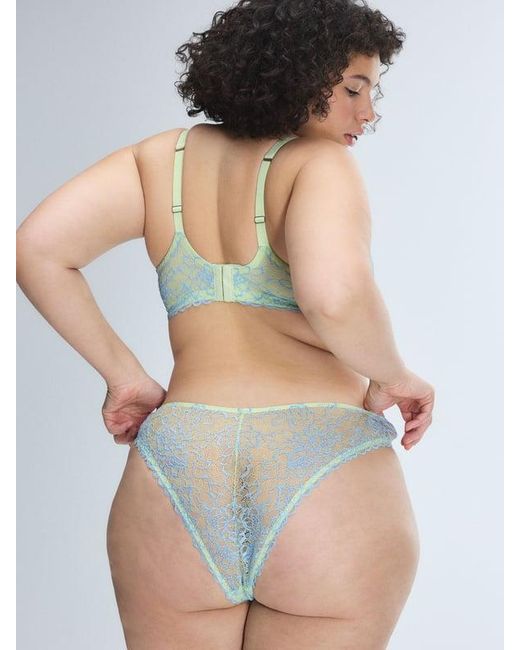Savage X Green Keepsake Lace Brazilian Knickers