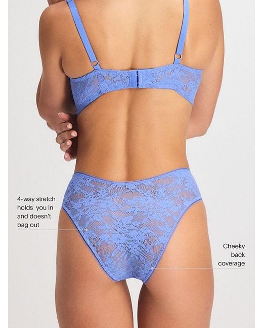 Savage X Black Luxe Lace Cheeky Panty