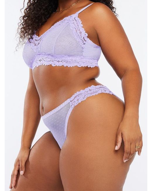 Savage X Blue Dotted Mesh Cheeky