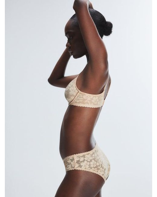 Savage X Brown Lavish Lace Unlined Plunge Bra
