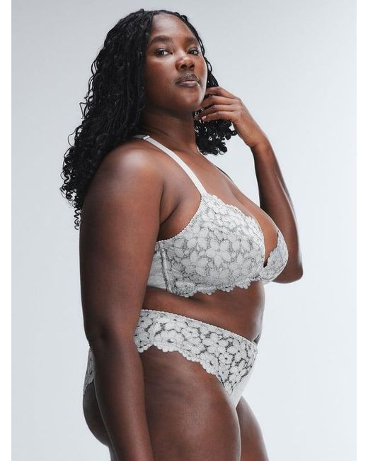 Savage X Gray Playdate Lace Cheeky Knickers