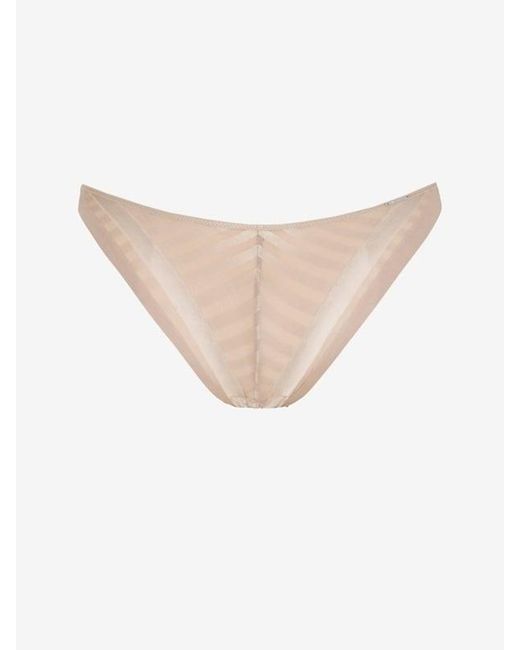 Savage X Brown Show N' Tell Stripe String Bikini Knickers