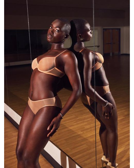 Savage X Brown Sheer X Demi Spacer Bra