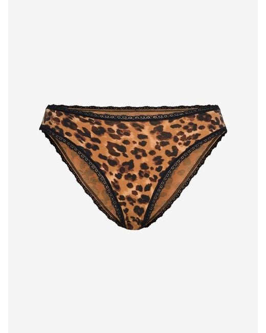 Savage X Black Cotton Essentials Lace-trim Cheeky Panty