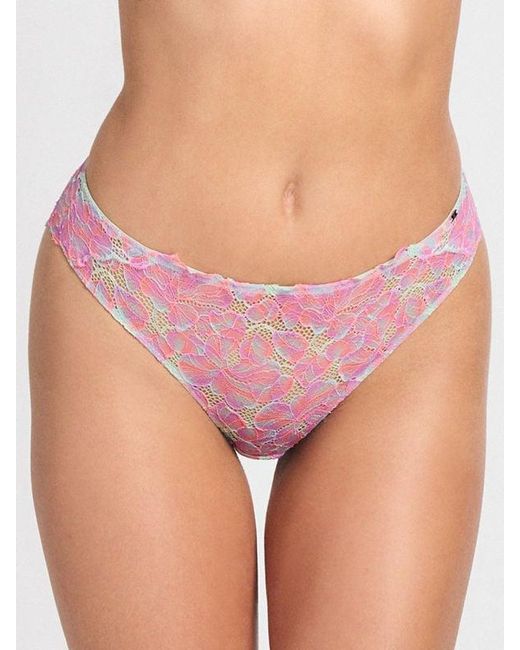 Savage X Pink Sun Tide Floral Lace Cheeky Knickers