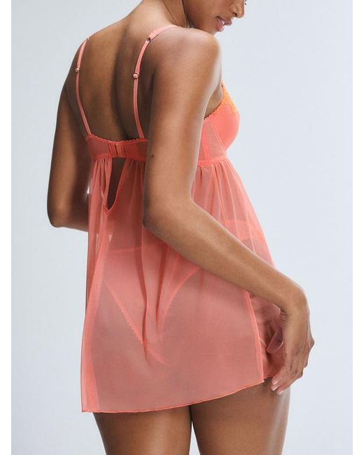 Savage X Orange In Your Daydreams Babydoll Slip