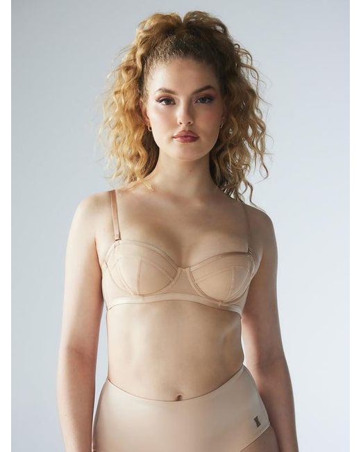 Savage X Brown Mesh Strapless Bra