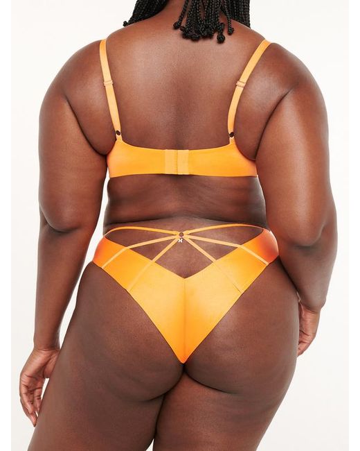 Savage X Gray Savage Not Sorry Open-back Strappy Brazilian Panty