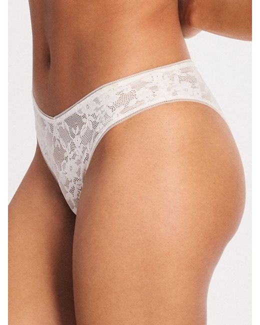 Savage X White Luxe Lace Cheeky Panty