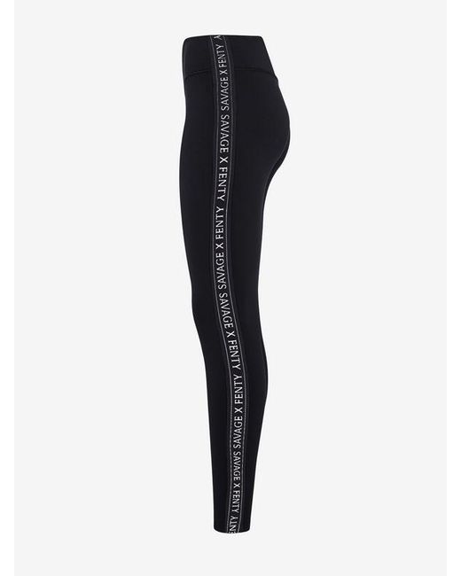 Savage X Black Supple Flex High-waist Side Logo Band Legging