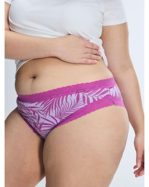 Savage X White Cotton Essentials Lace-trim Cheeky Knickers