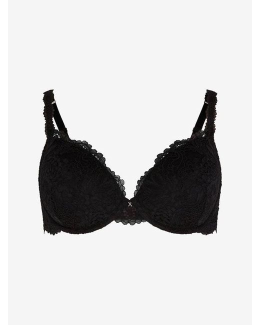 Savage X Black Romantic Corded Lace Padded Demi Bra