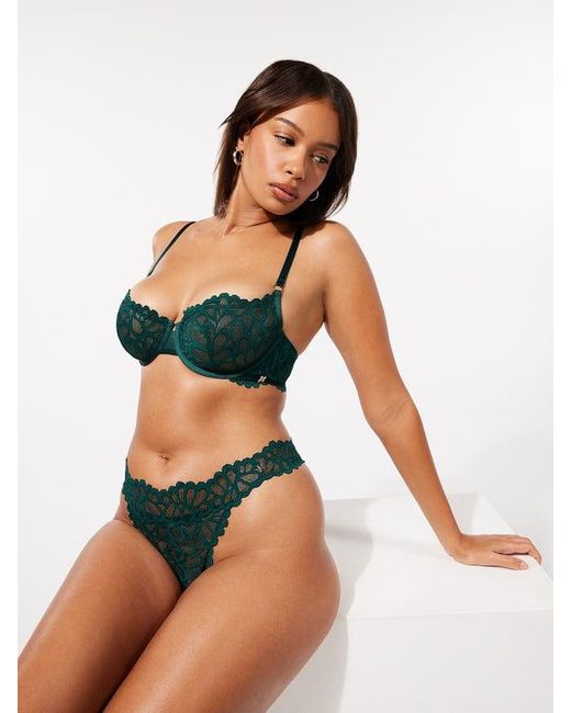Savage X Black Savage Not Sorry Unlined Lace Balconette Bra