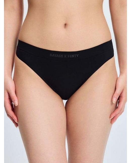 Savage X Black Seamless High-waist Thong