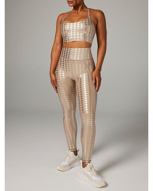 Savage X Gray Sky-hi Houndstooth Super High-waist Pocket Leggings