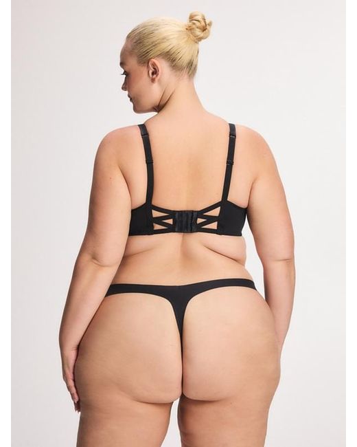 Savage X Black No-show Thong Panty