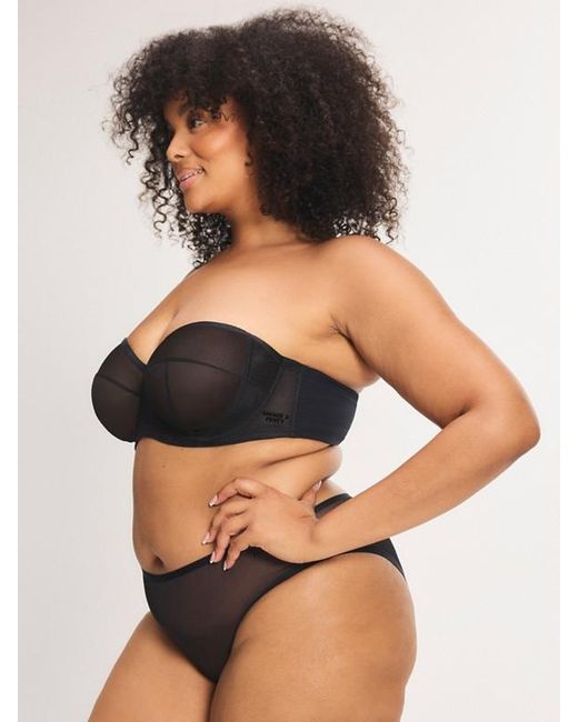 Savage X Black Sheer X Unlined Strapless Bra