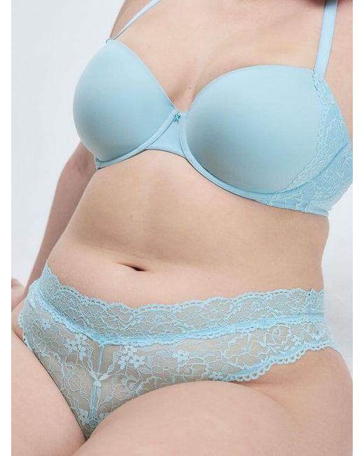 Savage X Blue Soft N' Savage Lace Cheeky Knickers